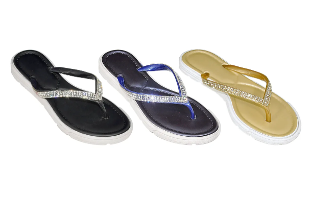 Wholesale Women's Slippers Ladies Mix Assorted Colors Sizes Flip Flops Milan NSU24