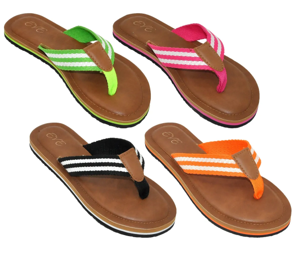 Wholesale Women's Slippers Ladies Mix Assorted Colors Sizes Flip Flops Tenley NSU37