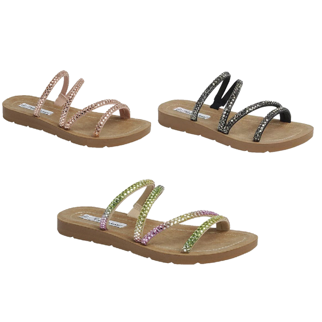 Wholesale Women's Sandals Z-Strap Flat Hattie NPE80