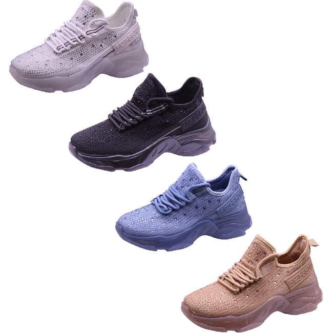 Wholesale Women's Shoes Lace Up Sneakers Runners Kennedi NPE95