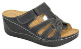 Wholesale Women's Sandals Casual Wedge Strap Ladies Flat Olive NG58