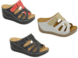 Wholesale Women's Sandals Casual Wedge Strap Ladies Flat Olive NG58