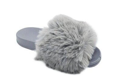 Wholesale Women's Slippers Fur Ladies Flat Slidy Flip Flop Royalty NG21