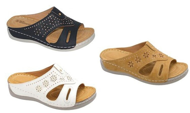 Wholesale Women's Sandals Casual Wedge Strap Ladies Flat Evangeline NG68