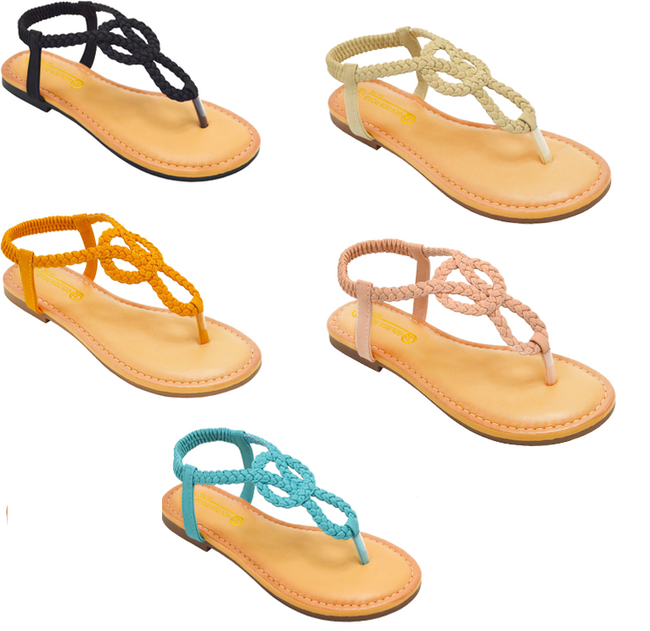 Wholesale Women's Sandals Thong Ankle Strap Ladies Flat Lexi NG87