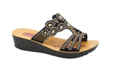 Wholesale Women's Sandals Casual Wedge Strap Ladies Flat Gem Mariana NG89