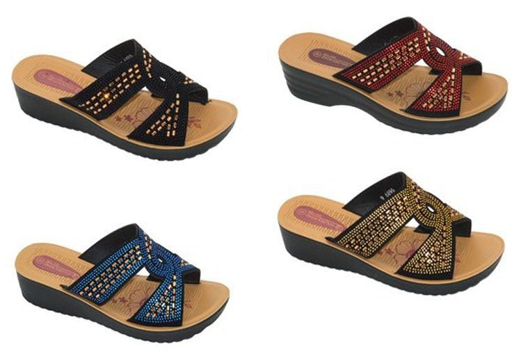 Wholesale Women's Sandals Casual Wedge Strap Ladies Flat Nyla NG99