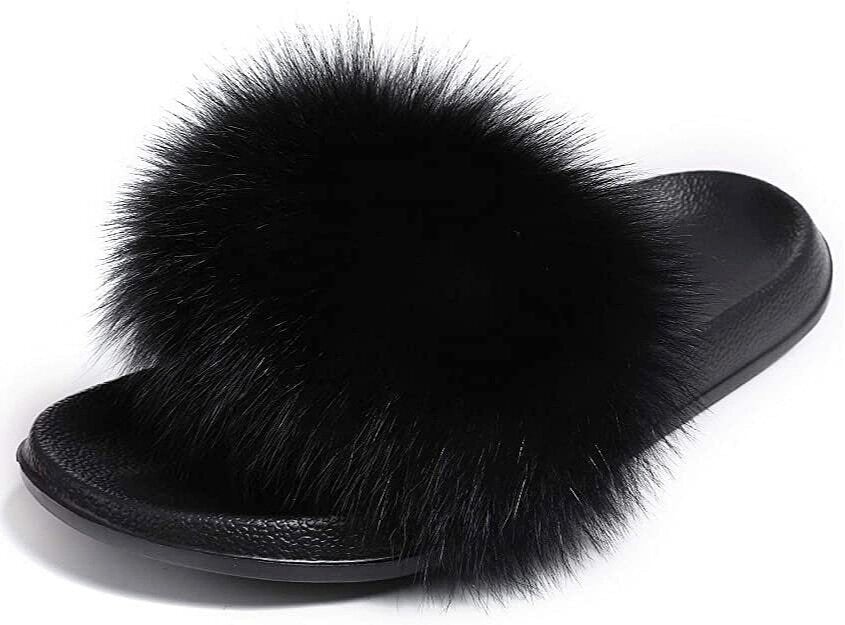 Wholesale Women's Slippers Fur Ladies Flat Slidy Flip Flop Gwendolyn NGd5