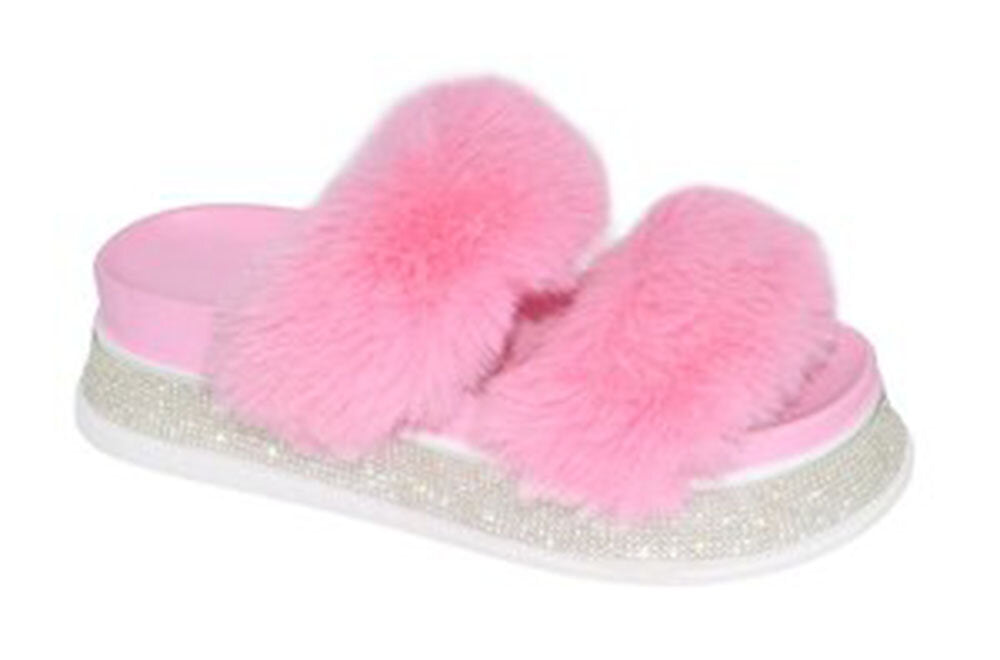 Wholesale Women's Slippers Fur Ladies Flat Slidy Flip Flop Madeleine NGd8