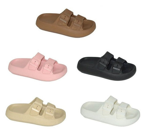 Wholesale Women's Slippers Ladies Mix Assorted Colors Sizes Wedge Metallic Strap Flip Flops Princess NSU38