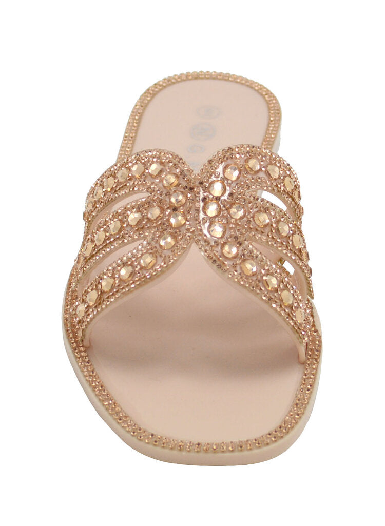 Wholesale Women's Slippers Candy Gem Strap Ladies Flat Evie NGd6