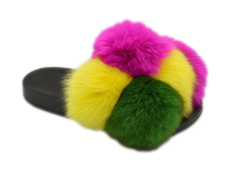 Wholesale Women's Slippers Fur Ladies Flat Slidy Flip Flop Jordan NGd7