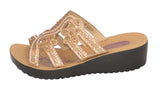 Wholesale Women's Sandals Casual Wedge Strap Ladies Flat Gem Lilah NG80