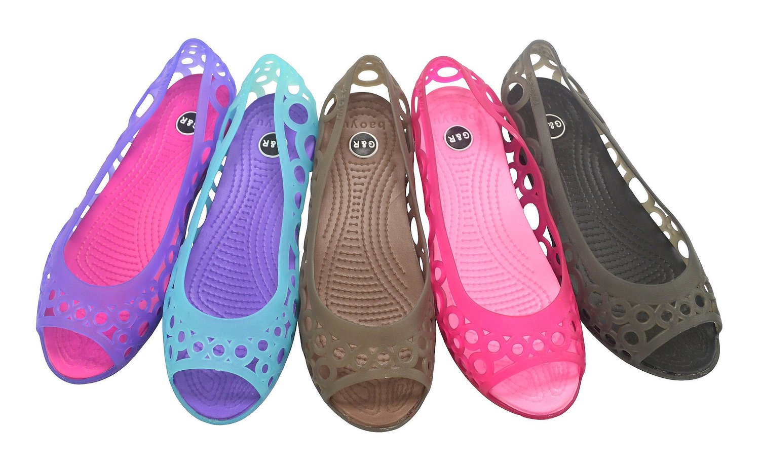 Wholesale Women's Shoes Girls Candy Peep Toe Flat Mix Shoes NGhx