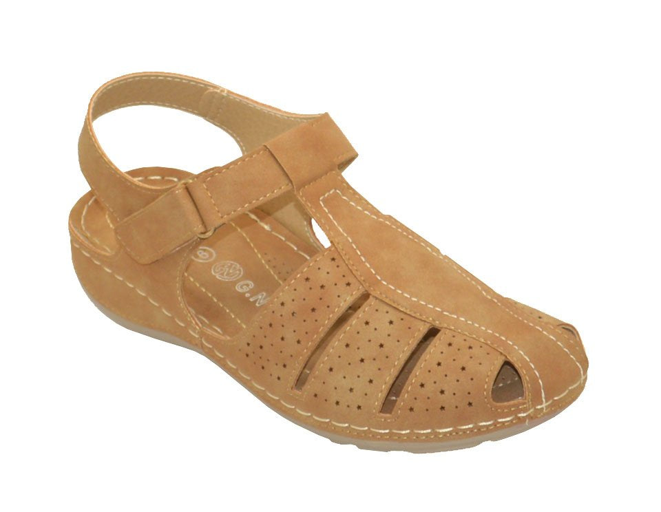 Wholesale Women's Sandals Casual Wedge Strap Ladies Flat Ariella NG84