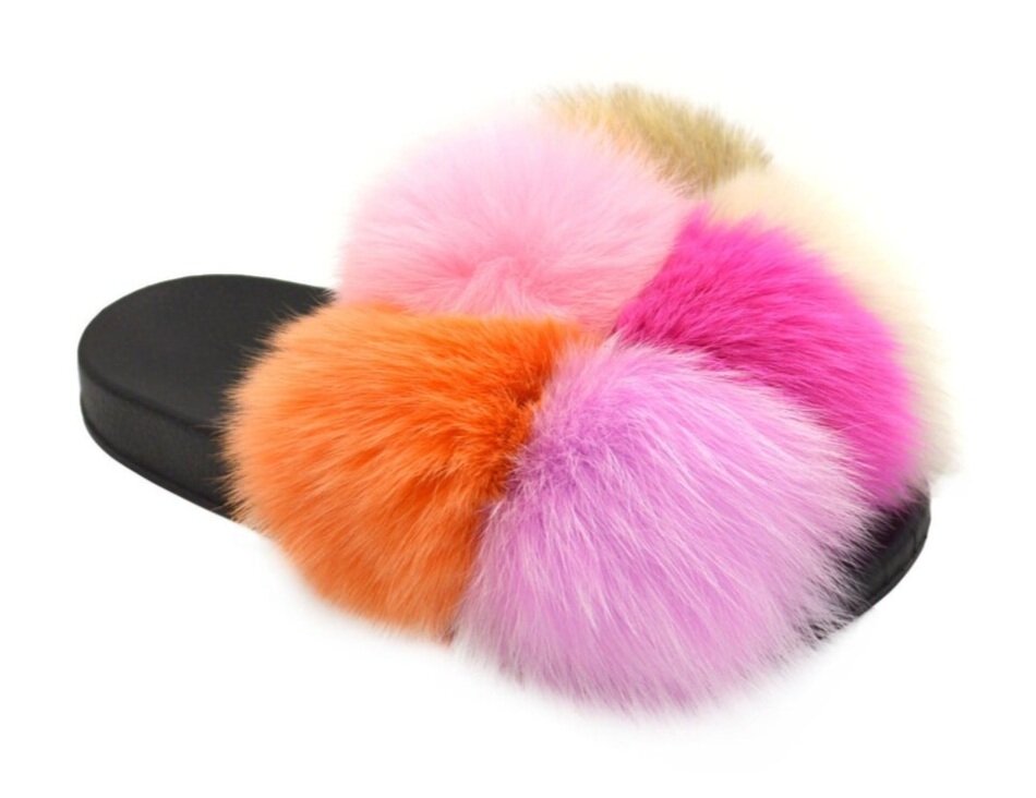 Wholesale Women's Slippers Fur Ladies Flat Slidy Flip Flop Jordan NGd7