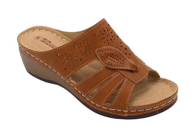 Wholesale Women's Sandals Casual Wedge Strap Ladies Flat Myla NG79