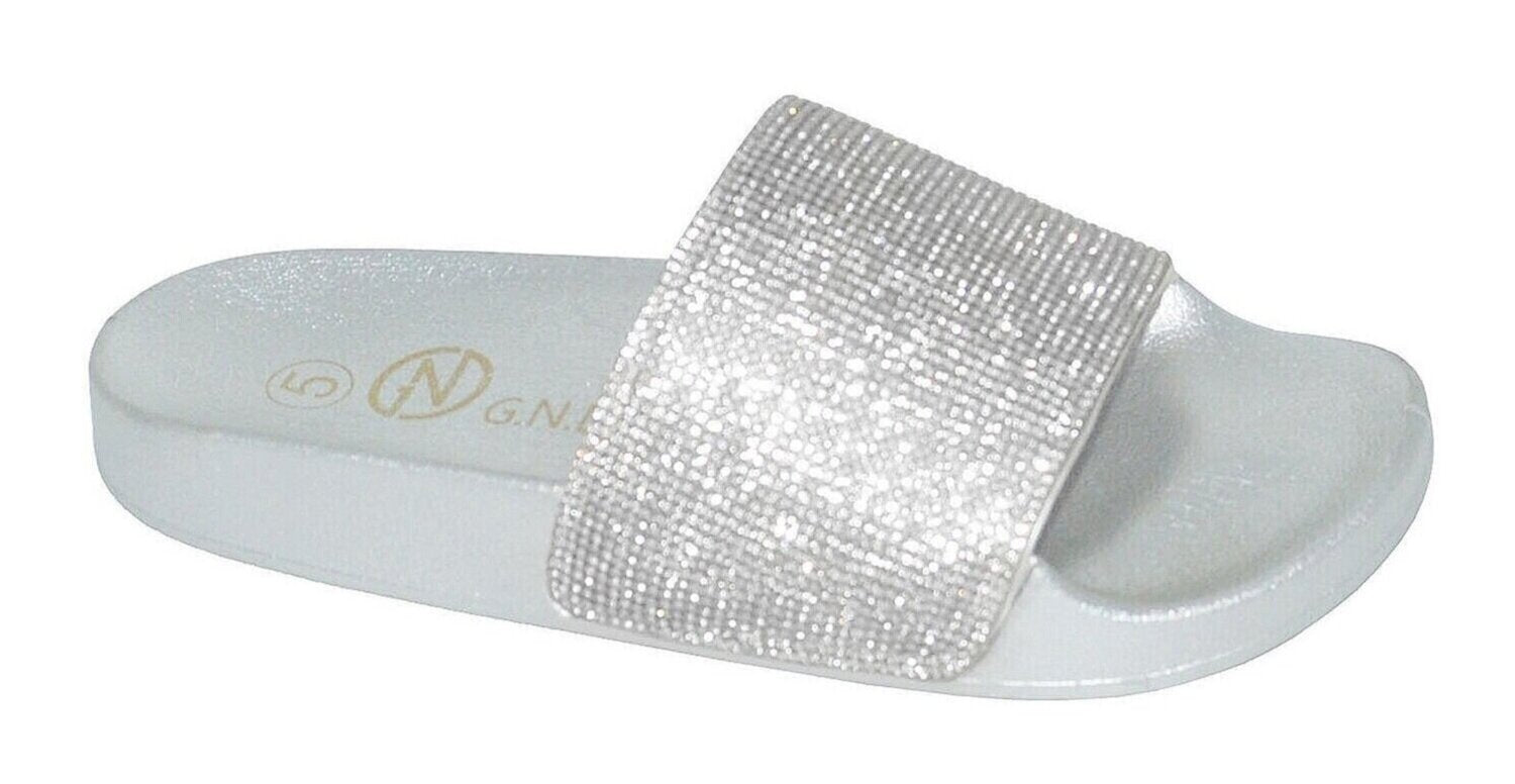 Wholesale Women's Slippers Glitter Strap Ladies Flat Jessica NG25