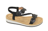 Wholesale Women's Sandals Wedge Thong Ankle Strap Ladies Flat Kinley NG59