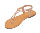 Wholesale Women's Sandals Thong Ankle Strap Ladies Flat Ariah NG89