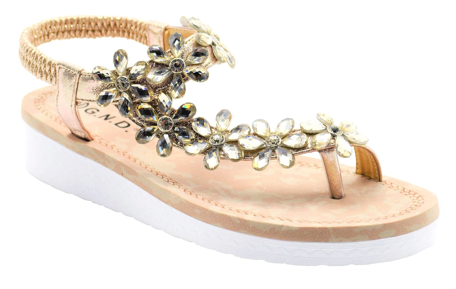 Wholesale Women's Sandals Wedge Thong Ankle Strap Ladies Flat Kehlani NGj0