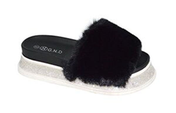 Wholesale Women's Slippers Fur Ladies Flat Slidy Flip Flop Esmeralda NGd9