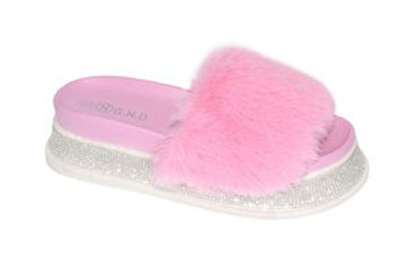 Wholesale Women's Slippers Fur Ladies Flat Slidy Flip Flop Esmeralda NGd9